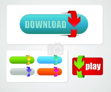 Illustration for Button, simple vector illustration - Royalty Free Image