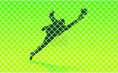 Illustration for Goalkeeper, graphic vector background - Royalty Free Image