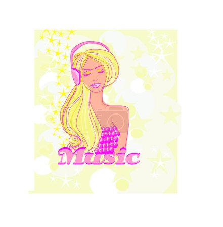 Illustration for Disco girl vector illustration - Royalty Free Image