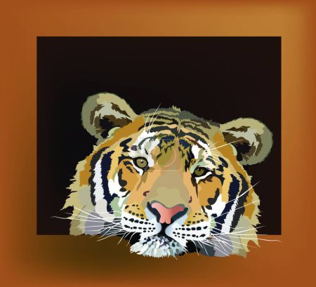 Téléchargez les illustrations : Tigre animal, illustration vectorielle - en licence libre de droit