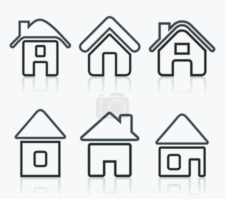 Illustration for House icon, graphic vector background - Royalty Free Image