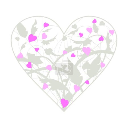 Téléchargez les illustrations : Coeur d'amour, fond vectoriel graphique - en licence libre de droit