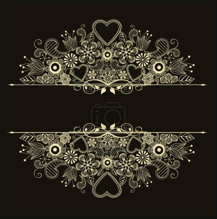 Illustration for Floral background, graphic vector background - Royalty Free Image
