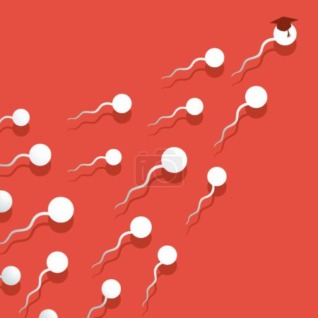 Illustration for Spermatozoon, graphic vector background - Royalty Free Image