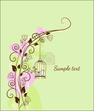 Illustration for Bird, graphic vector background - Royalty Free Image