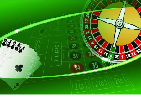 Illustration for Casino, graphic vector background - Royalty Free Image