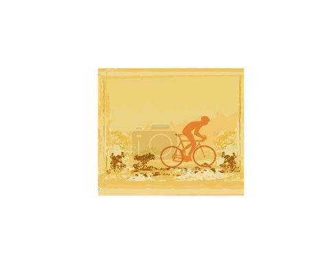 Ilustración de Ciclismo Grunge Poster, vector gráfico de fondo - Imagen libre de derechos