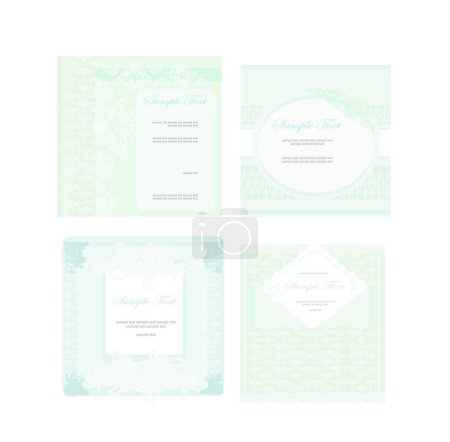 Illustration for Stylish Wedding templates set, vector illustration - Royalty Free Image
