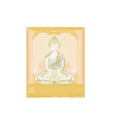 Ilustración de Patrón de budismo artístico tradicional chino, fondo de vector gráfico - Imagen libre de derechos