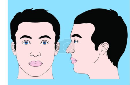 Illustration for Human head, graphic vector background - Royalty Free Image