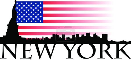 Illustration for "New York flag"  vector illustration - Royalty Free Image