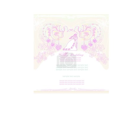 Illustration for "Ballroom dancers - invitation"  vector illustration - Royalty Free Image