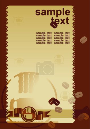 Ilustración de Café, vector gráfico de fondo - Imagen libre de derechos