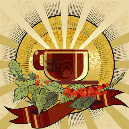 Illustration for Coffee label vector illustration - Royalty Free Image