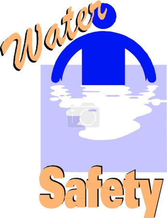Illustration for Water Safety, graphic vector background - Royalty Free Image