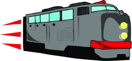 Ilustración de Tren eléctrico, vector gráfico de fondo - Imagen libre de derechos