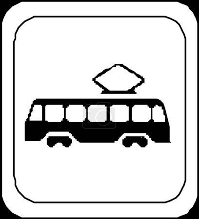 Ilustración de Silueta de tranvía, vector gráfico de fondo - Imagen libre de derechos