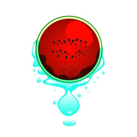 Illustration for Fresh Watermelon, graphic vector background - Royalty Free Image