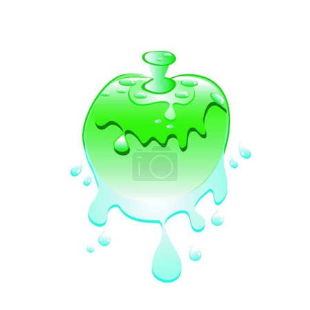 Illustration for Fresh Green Apple, graphic vector background - Royalty Free Image