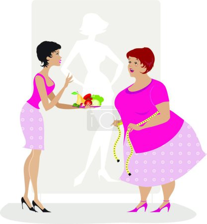 Ilustración de Consejos de dieta, ilustración vectorial gráfica - Imagen libre de derechos