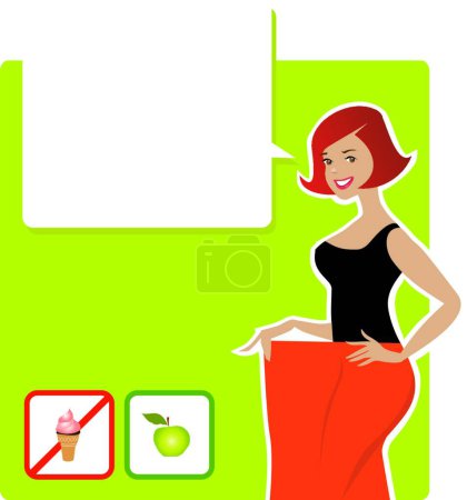 Illustration for Diet result, graphic vector illustration - Royalty Free Image
