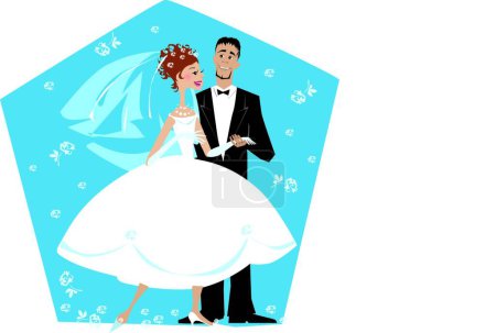Illustration for Wedding, graphic vector illustration - Royalty Free Image