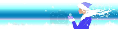 Illustration for Winter view, graphic vector illustration - Royalty Free Image