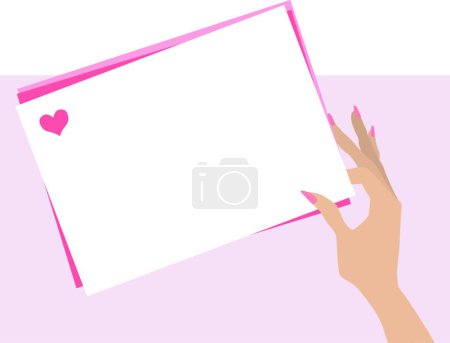 Ilustración de Carta de San Valentín, ilustración vectorial gráfica - Imagen libre de derechos