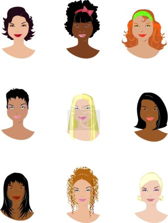 Illustration for Hairstyle, graphic vector illustration - Royalty Free Image