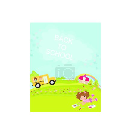 Illustration for Back to school poster, vector - Royalty Free Image