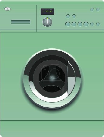 Illustration for Washing machine icon vector illustration - Royalty Free Image