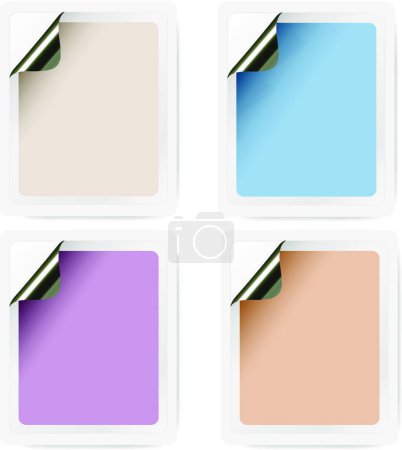 Illustration for Selfadhesive label collection vector illustration - Royalty Free Image