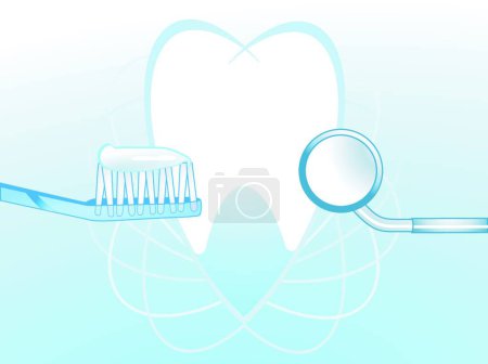 Ilustración de "Higiene de los dientes "estomatología icono web vector ilustración - Imagen libre de derechos