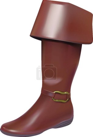 Illustration for Illustration of the Leather boot - Royalty Free Image