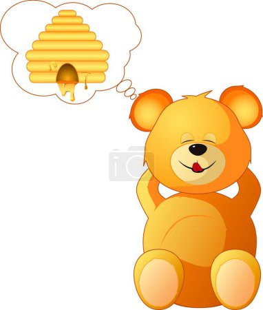 Illustration for The teddy bear dreams - Royalty Free Image
