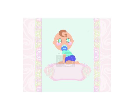 Téléchargez les illustrations : Carte de vœux Baby shower - en licence libre de droit
