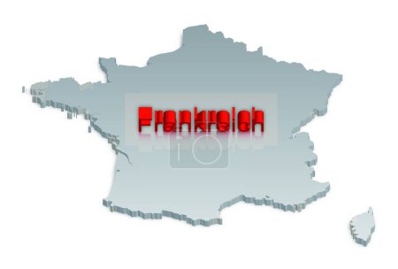 Illustration for France Map, web simple illustration - Royalty Free Image