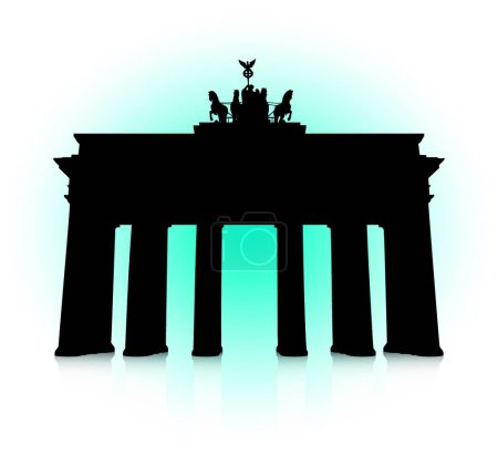 Illustration for The Brandenburg Gate, graphic vector illustration - Royalty Free Image