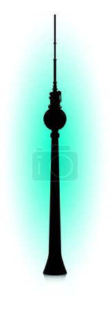 Illustration for Fernsehturm Berlin, graphic vector illustration - Royalty Free Image