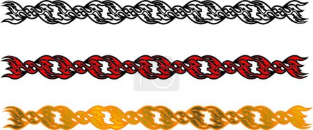 Illustration for Chain dividing line, graphic vector illustration - Royalty Free Image