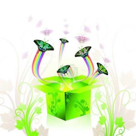 Illustration for Springtime box, graphic vector illustration - Royalty Free Image