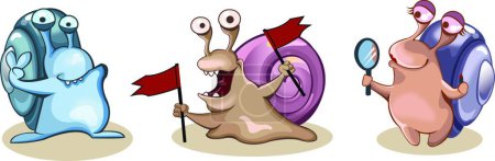 Téléchargez les illustrations : Icône escargots, illustration vectorielle - en licence libre de droit