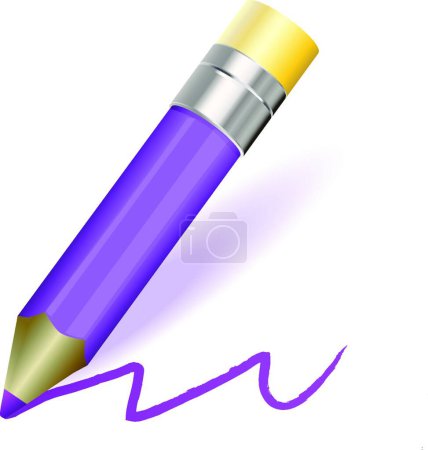 Téléchargez les illustrations : "crayon "illustration vectorielle icône web - en licence libre de droit