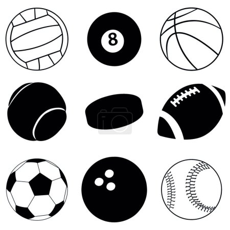 Illustration for Balls set modern vector illustration - Royalty Free Image