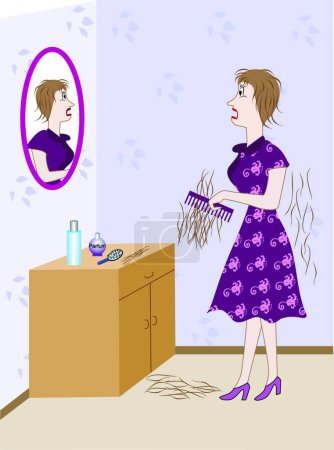 Illustration for Hair Loss, graphic vector illustration - Royalty Free Image