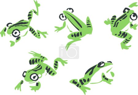 Téléchargez les illustrations : Illustration grenouille, illustration vectorielle - en licence libre de droit