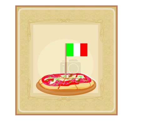 Ilustración de Plantilla de menú de pizza, ilustración de vectores gráficos - Imagen libre de derechos