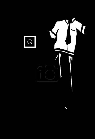 Illustration for Photographer silhouette, graphic vector illustration - Royalty Free Image