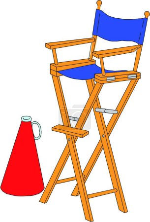 Illustration for Director Chair, graphic vector illustration - Royalty Free Image