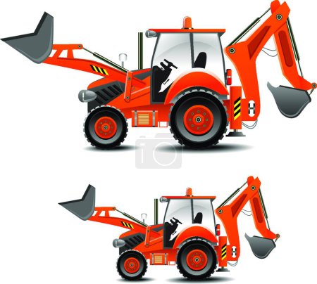 Illustration for "Tractor set" vector illustration - Royalty Free Image